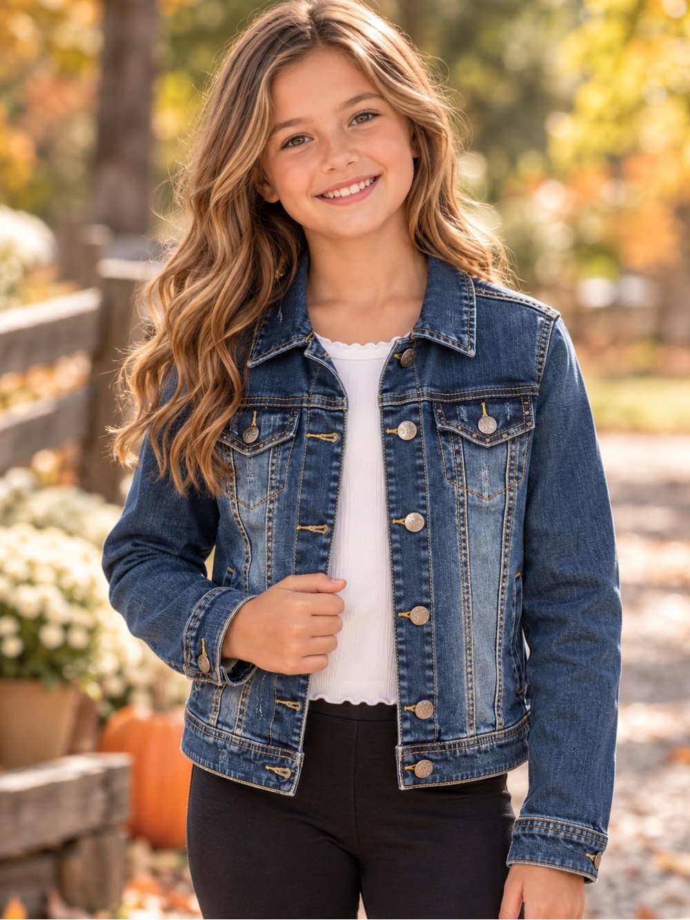 The Children’s Place Girls Denim Jacket | Blue | L 10/12